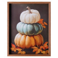 Fall Framed Wall Art - Pumpkin Stacked