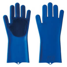 Silicone Scrub Gloves - Blue