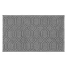 20" x 34" Polygon Rectangle Shaped Kitchen Accent Rug, Gray