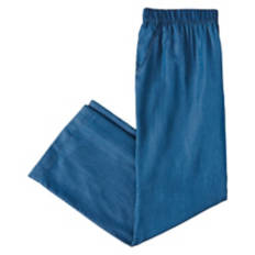 Ladies Chambray Medium Wash Pant - Blue, XL