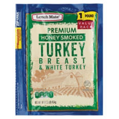 Honey Smoked Turkey Breast & White Turkey, 1 lb
