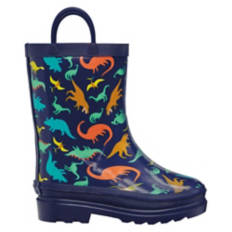 Toddler Warm Lined Rain Boots - Dino, 7/8