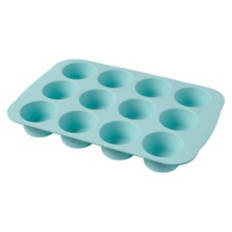 Silicone Bakeware - Mini Muffin Pan, Light Blue