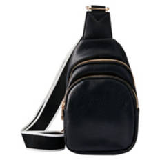 Faux Leather Sling, Black