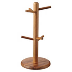 Acacia Wood Kitchen Tree Mug Holder