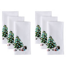 17" x 17" Holiday Napkin Set - Santa, 6 pack