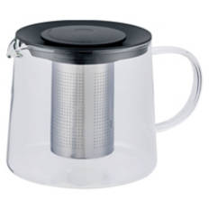 Square Shaped Clear Glass Teapot