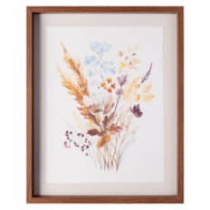 Fall Framed Wall Art - Floral Blue