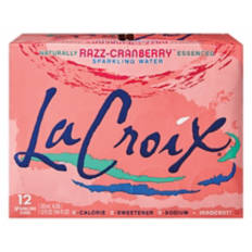 Razz-Cranberry Sparkling Flavored Water, 12 Cans