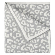 50" x 70" Ultra Cozy Knit Throw, Gray Leopard