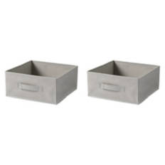 2 Pack Large Collapsible Storage Boxes, Cool Grey