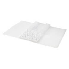 Dish Drying Mat with Rack, White