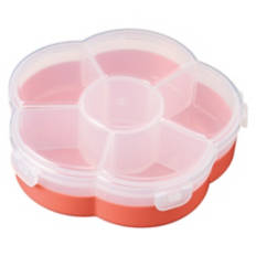 Pink Flower Divided Snackle Box