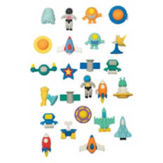 Kids Unique 3D Erasers - Space, 24 count