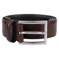 Men's Genuine Leather Belt - Brown, L
