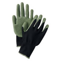 Latex Coated Gardening Gloves - Dark Green, L