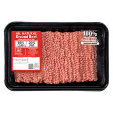 Fresh  80% Lean 20% Fat Ground Beef, per lb
