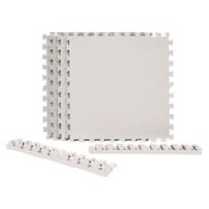 4 Pack Interlocking Floor Mats, Beige