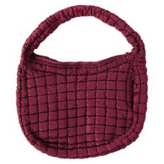 Quilted Carryall Tote, Burgundy