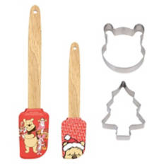 4 Pack Holiday Spatula & Cookie Cutters - Pooh