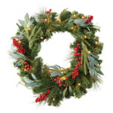 Holiday Green Berry Wreath