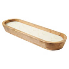 Rustic Carved Wood Candle - White Jasmine & Birchwood
