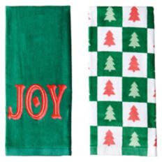 15" x 25"  Holiday Kitchen Towels - 2 Pack, Joy