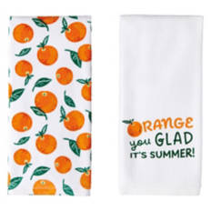 2 Pack Summer Towel Set - Oranges
