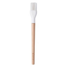 Beechwood & Silicone Baking Brush, White