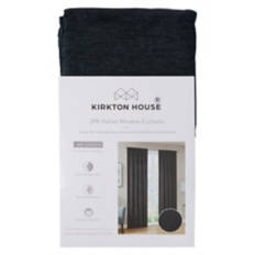 84" Velvet Room Darkening Curtains - Black, 2 Pack