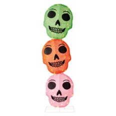 Lighted Halloween Sign - Skulls