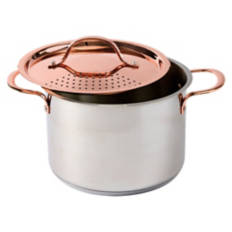 6 Quart Copper & Stainless Steel Pasta Pot