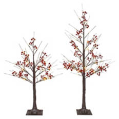 3 Foot & 4 Foot Tall LED Berry Tree