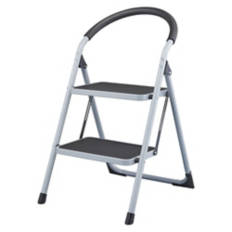 2 Step Folding Step Stool, Gray