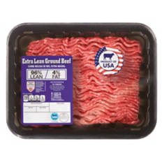Fresh 96%  Lean 4% Fat Ground Beef, per lb
