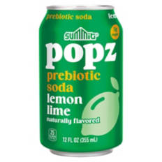 Lemon Lime Flavored Prebiotic Soda, 12 fl oz can