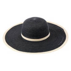 Ladies Beach Hat - Black, One Size