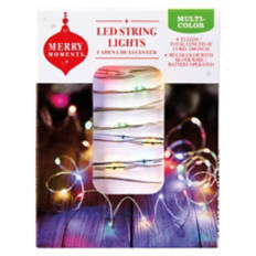 Christmas LED String Lights - Multi Color with Silver Wire