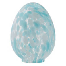 Egg Shaped Confetti Glass, Blue