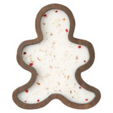 Holiday Wood Icon Gingerbread Shaped Candle - Cinnamon