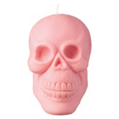 Halloween Molded Candle, Skull - Salmon Pink