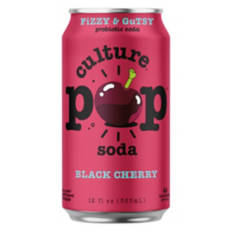 Black Cherry Flavor Probiotic Soda, 12 fl oz can