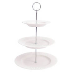 3 Tier Buffet Server - Round, White