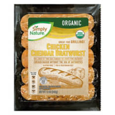 Organic Chicken Cheddar Bratwurst, 12 oz
