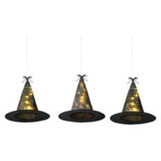 3 Pack LED Floating Witch Hats, Multicolor