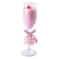 Cocktail Glass Scented Candle - Raspberry Champagne, 4.40 oz