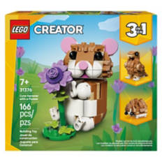 166 Piece Building Blocks - Cute Hamster with Flower