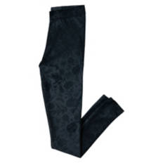 Ladies Halloween Ultra Plush Legging - Goth Floral, L