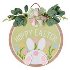 Easter Circle Sign - Hoppy Easter Tail