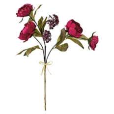 23" Tall Faux Floral Stem - Red Floral
